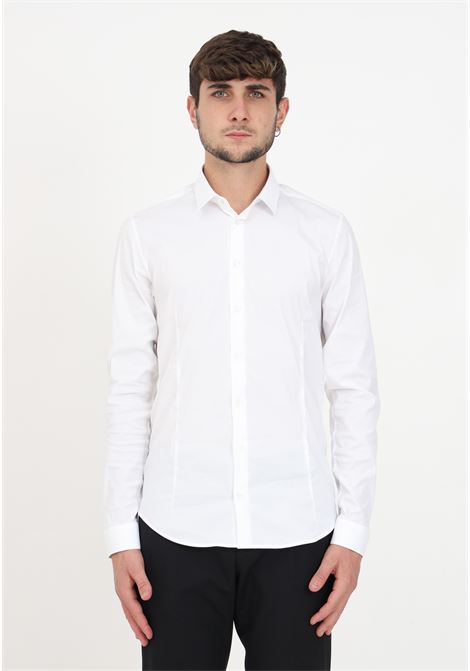 Camicia bianca elegante da uomo PATRIZIA PEPE | 5C055B/A01W103Bianco ottico